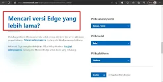 Download Microsoft Edge Versi Tertentu