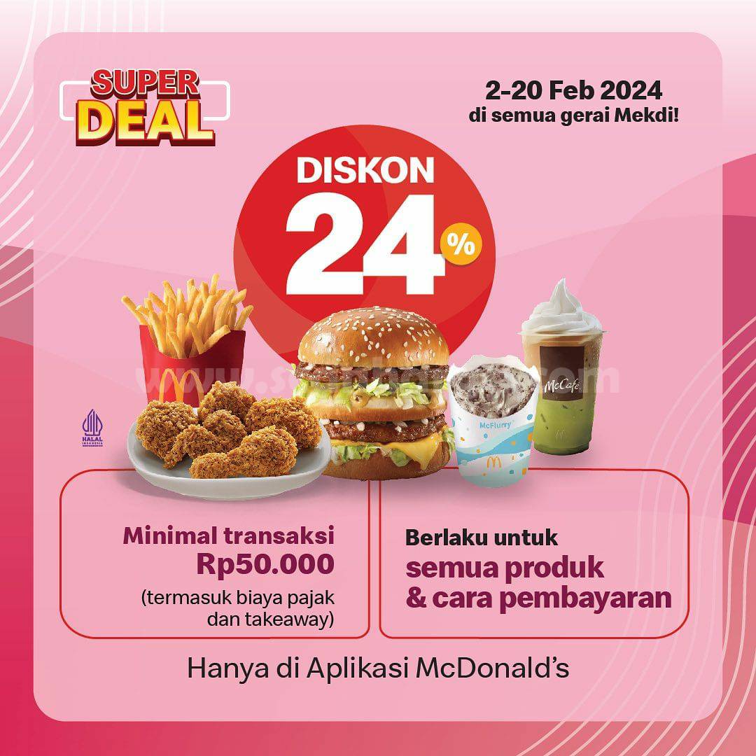 Promo McDonalds Super Deal Diskon hingga 24%