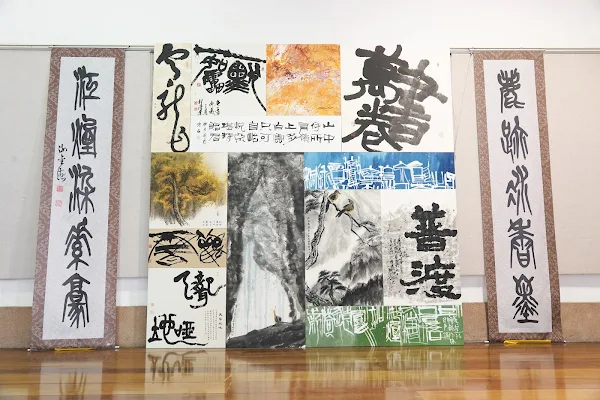 鹿江妙在用筆會員聯展 8尺4方大幅作品震撼視覺