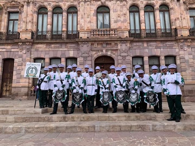 Banda de guerra del COBAEZ plantel Valparaíso obtiene segundo lugar en concurso estatal