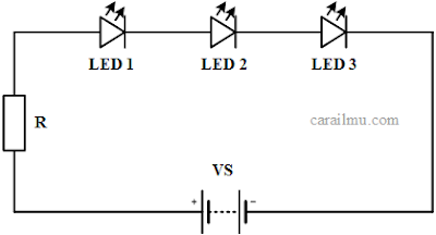 ukuran resistor untuk led seri