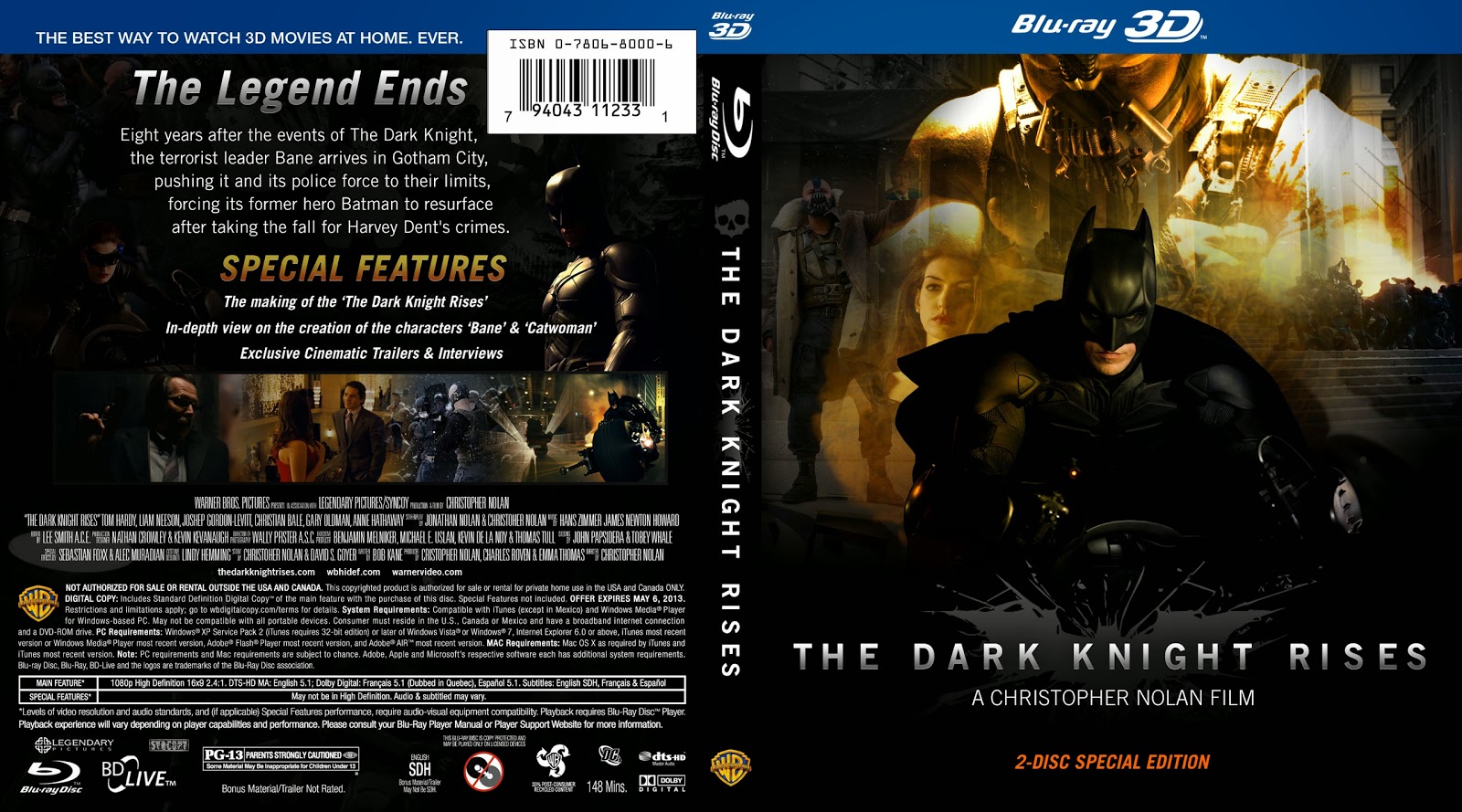 Capa Bluray The Dark Knight Rises 