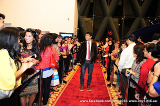 Ayushmann & Evelyn at  Premiere of 'Nautanki Saala!' in Dubai