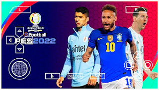 Download PES 2022 PPSSPP Chelito Copa America 2021 Graphic HD & Commentary Peter Drury