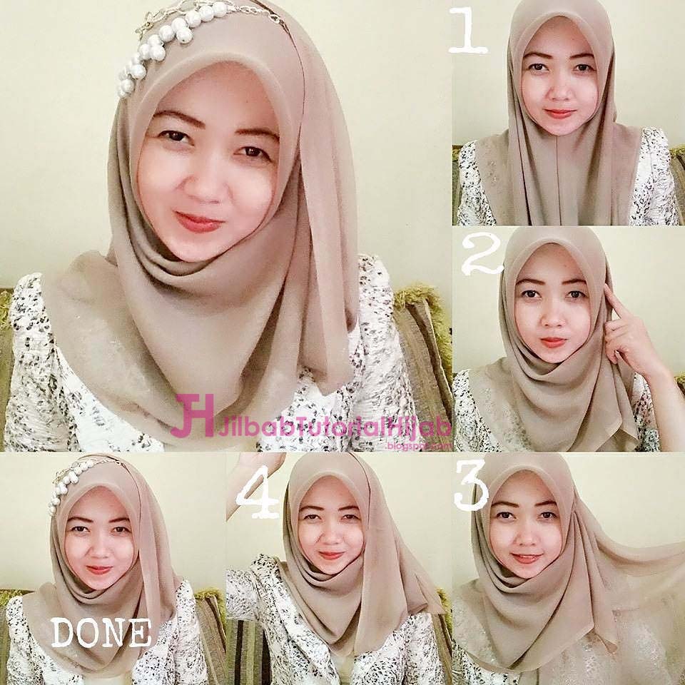 Tutorial Hijab Segi Empat Modern Beserta Video  Jilbab 