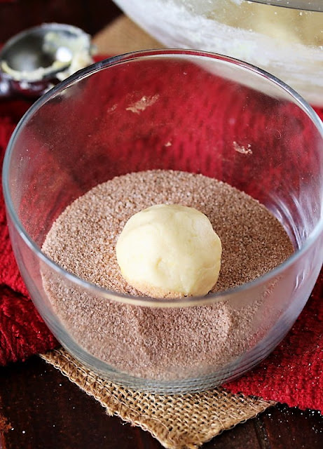 Rolling Cake Mix Snickerdoodles in Cinnamon Sugar Image