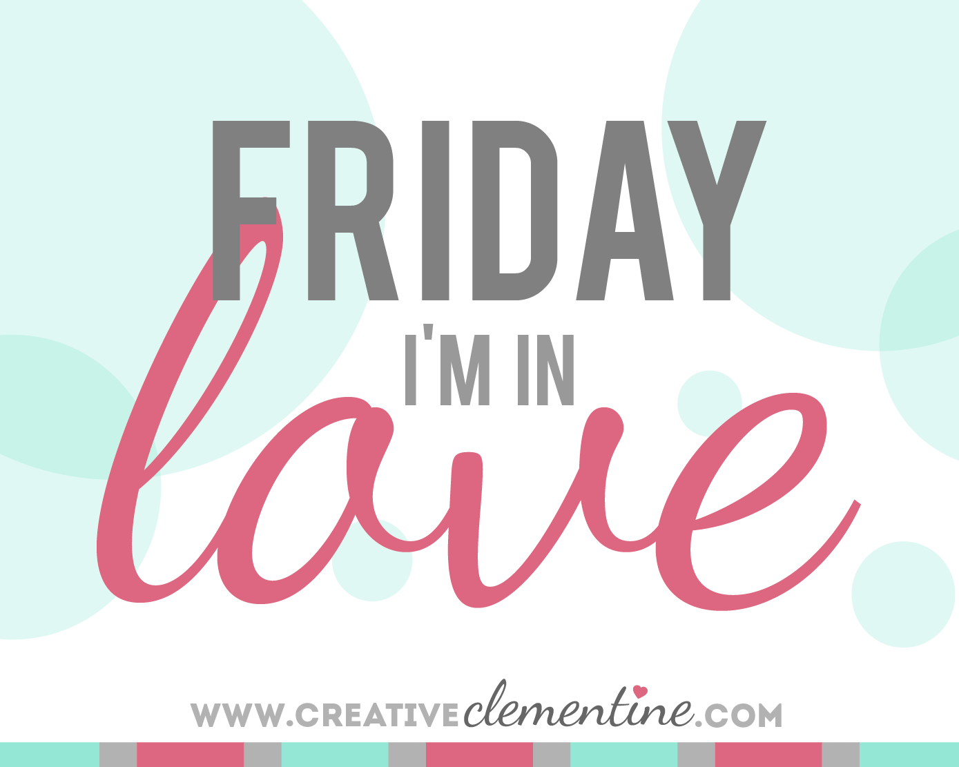 "Friday I'm in Love" on www.creativeclementine.com: Friday features of shops, makers, and creative people worth checking out. 