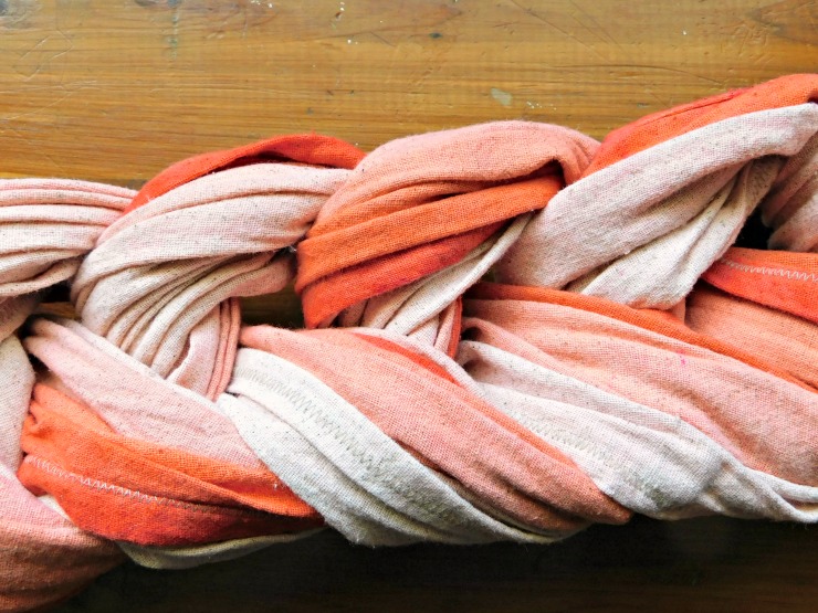 DIY gradient ombre dye woven wrap