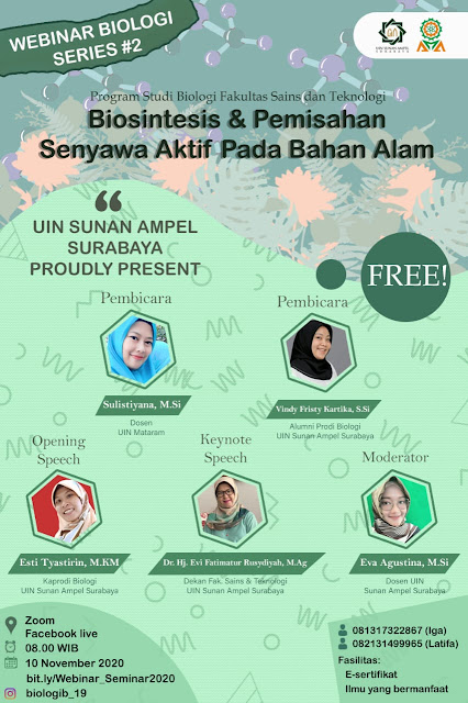 WEBINAR BIOLOGI SERIES 2 Biosintesis  Pemisahan Senyawa 