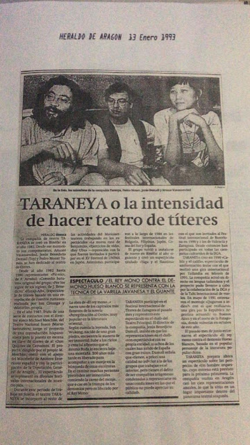 Grupo titeres de Binéfar Taraneya 1993