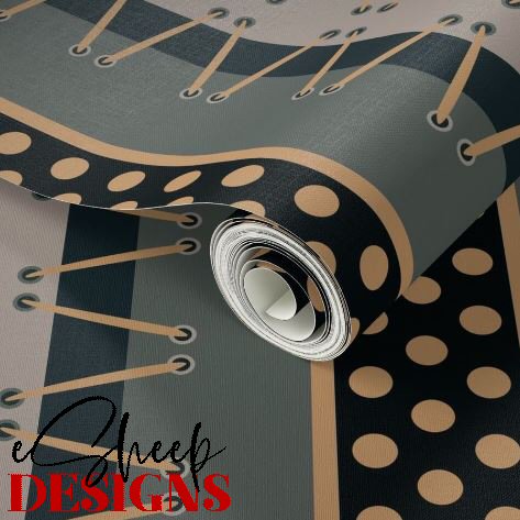 Laced Up Ribbons Wallpaper by eSheep Designs