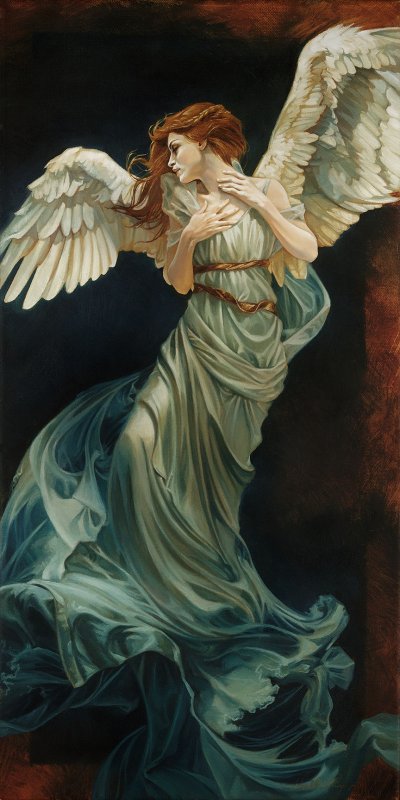 Heather Theurer arte pinturas fantasia religião simbolismo dragões anjos princesas disney