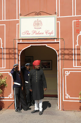 Photo: Personnel in front of a gate in the Jaipur City Palace