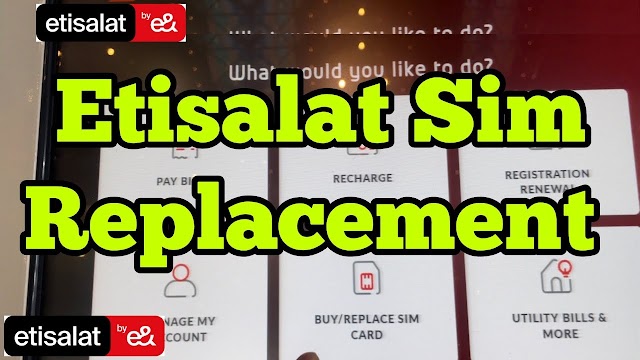 How to replace Etisalat sim card |  Etisalat sim card replacement 