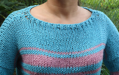 Youtube Kitchener Stitch on Knitted Lilac Girly Top