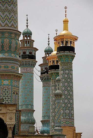 Minarets in Qom, Iran