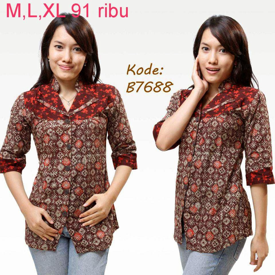  Contoh  Model Baju  Batik  Wanita Model Baju  Batik 