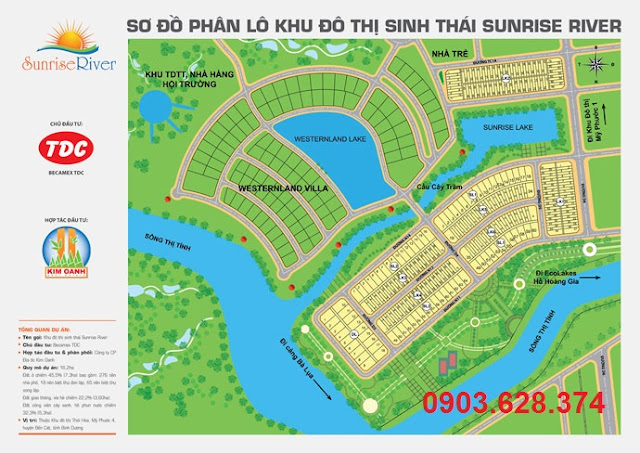 Sunrise River - Đất nền 3 mặt giáp sông, giá chỉ 1,8tr/m2