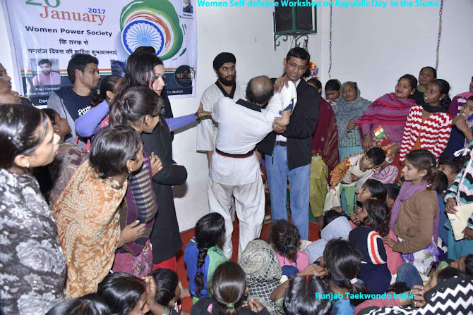 Republic Day Women Girls Self-defence Workshop, Session, Training, Classes, Clubs, Academy, Schools, Association, Federation, TFI, Fitness, Confidence, Camp, Seminar, PTA, in the Slums of Chandigarh, Mohali Chief Instructor Master Er. Satpal Singh Rehal, Kot Maira, Garhshankar, Hoshiarpur, Punjab, India