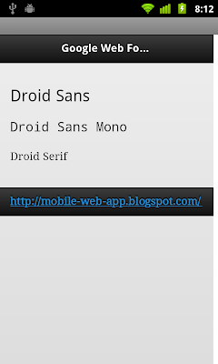 Using Android fonts on webpage