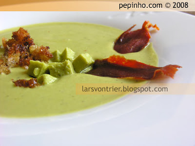 Crema de guisantes a la menta – Sopa de guisantes a la menta – Sopa/crema de guisantes gelificada