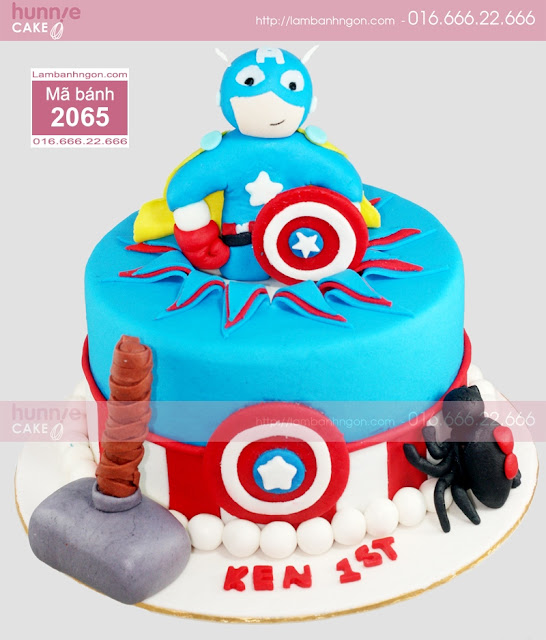 Bánh sinh nhật đội trường Mỹ - Captain America