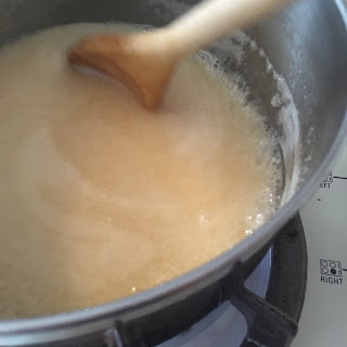 stirring fudge ingredients