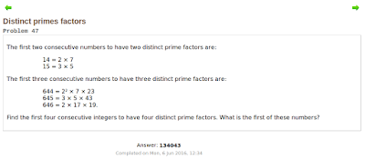 Project Euler Problem 47 with answer