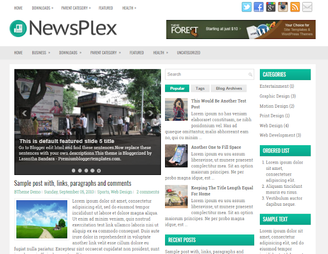 NewsPlex Blogger Template