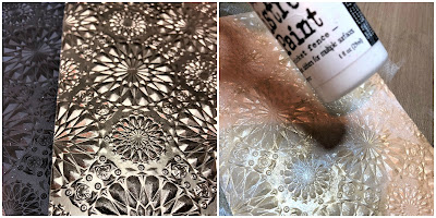 Mixed Media Techniques Tutorial by Sara Emily Barker for The Funkie Junkie Boutique https://frillyandfunkie.blogspot.com/2019/01/saturday-showcase-easy-mixed-media.html Tim Holtz Sizzix Alterations Ice Flake 2