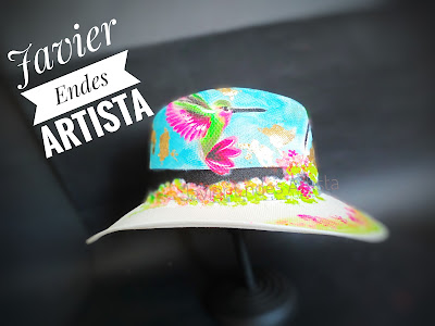 Sombrero pintado colibri