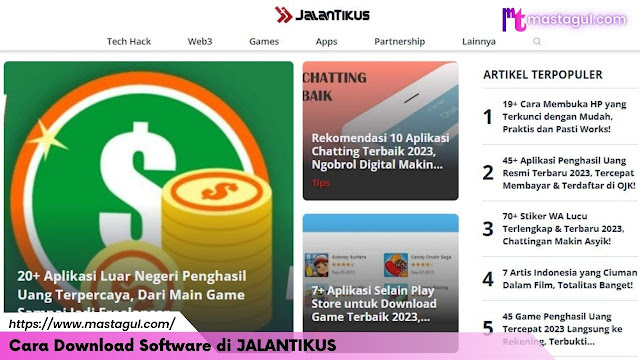Cara Download Software di JALANTIKUS