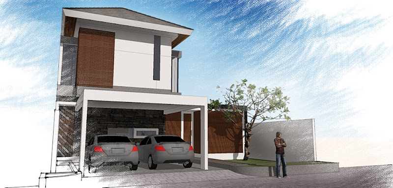 Tampak Depan Rumah Tropis Modern, Yang Cantik!