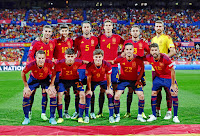 SELECCIÓN DE ESPAÑA. Temporada 2022-23. Ferran Torres, Marco Asensio, Sergio Busquets, Pau Torres, Eric García, Unai Simón. César Azpilicueta, Pedri, Gavi, Pablo Sarabia y Jordi Alba. SELECCIÓN DE ESPAÑA 1 SELECCIÓN DE SUIZA 2 Sábado 24/09/2022, 20:45 horas. Liga de Naciones de la UEFA, Grupo A2, jornada 5. Zaragoza, España, estadio de La Romareda: 31.809 espectadores. GOLES: 0-1: 21’, Manuel Akangi. 1-1: 55’, Jordi Alba. 1-2: 58’, Breel Embolo.