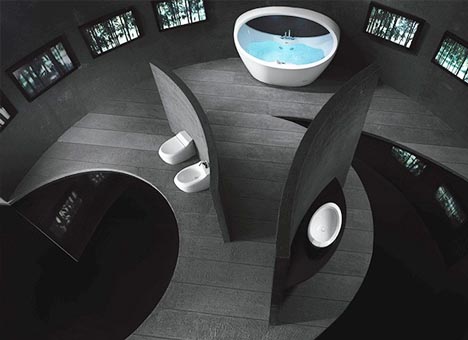 Futuristic Bathroom Design Idea