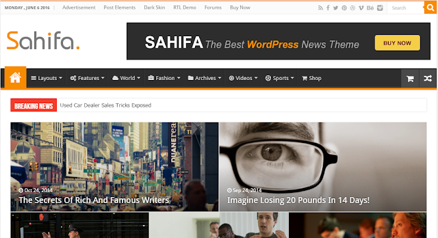 Sahifa Wordpress Theme Free Download