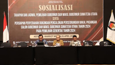  Bawaslu Sumut Hadiri Sosialisasi Tahapan dan Jadwal Pilkada 2024 