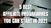 How many affiliated programs you can start promoting?