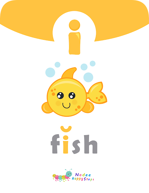 Long and Short Vowels Sounds for Kids - i - fish