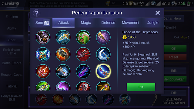 Build the Most Painful and Latest Saber Mobile Legends Item 2019