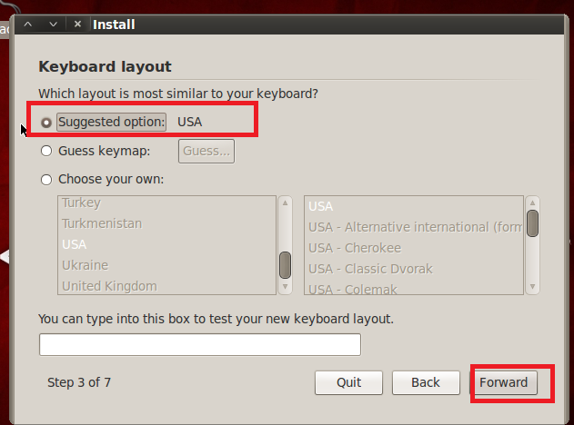 Set Keyboard layout