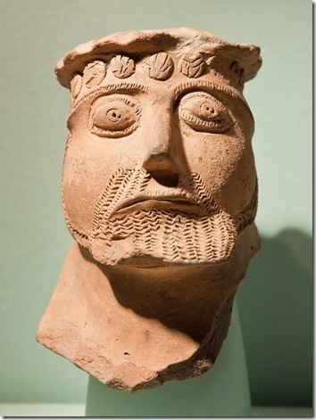 pottery head of a celtic god