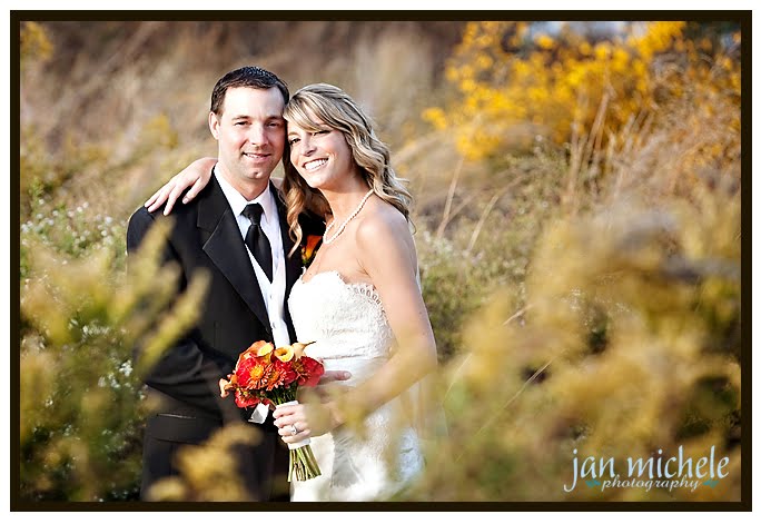 wild flower meadow at River Farm bride and groom portrait