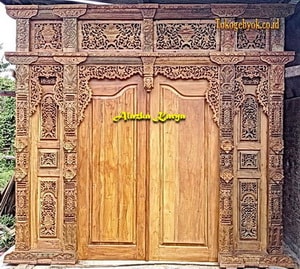  Pintu  Gebyok  Tanpa Lengkung Ukuran  3  Meter  Alazkakarya