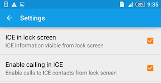 ICE Calling Setting