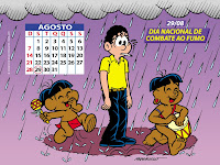 turma da monica: Calendários: agosto/2011