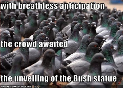 George Bush (statue) fans