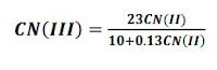 Ecuación para determinar el número de curva en condiciones húmedas