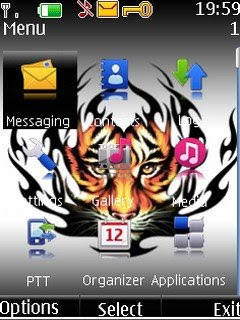 Tiger s40v3 theme for Nokia