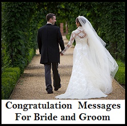 Congratulation Messages : Bride \u0026 Groom